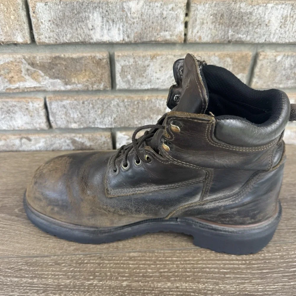 Red Wing 2212 Work Boots Mens Sz 10 H Width Leather Safety Toe Resoled*No Insole
